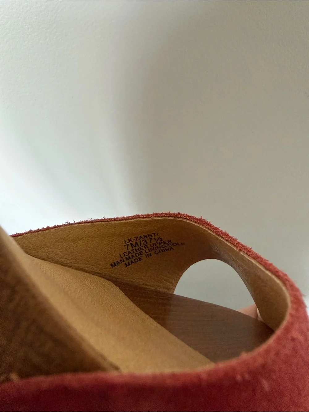 Lucky Brand Red Suede Platform Wedge Sandals Size 7M